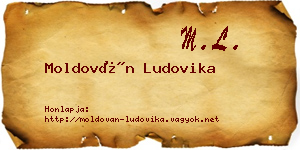 Moldován Ludovika névjegykártya